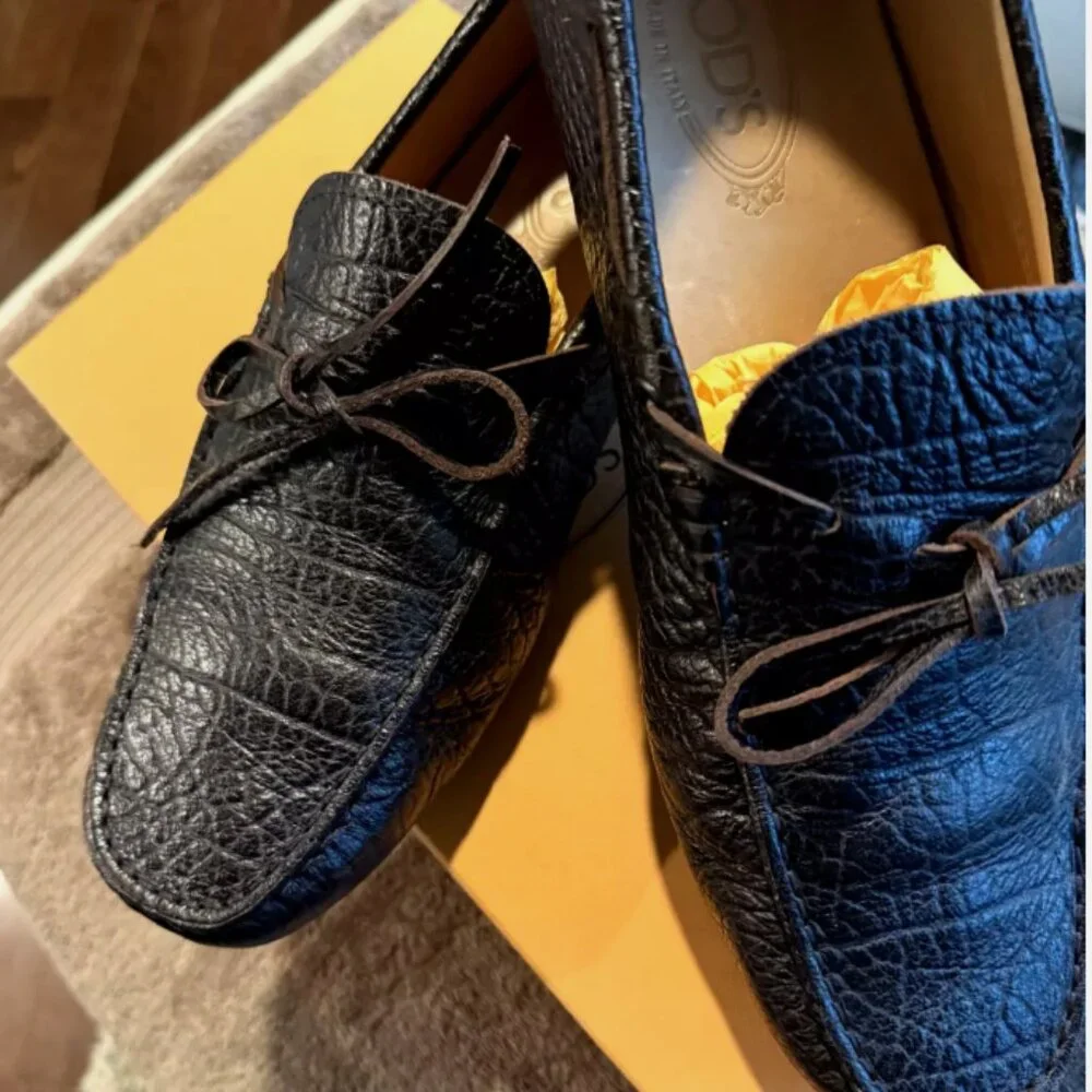 TOD'S LACCETTO GOMMINO DRIVING SHOE SIZE 10.5 US